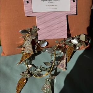 Beaded Garland with Silver and Gold Accents